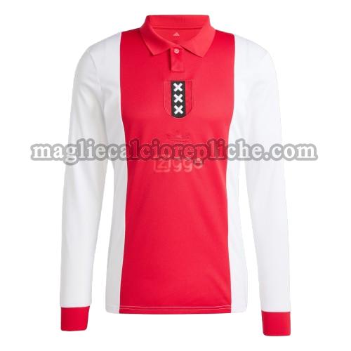 125th anniversary maglie calcio hombre ajax 2025 manica lunga rosso blanco