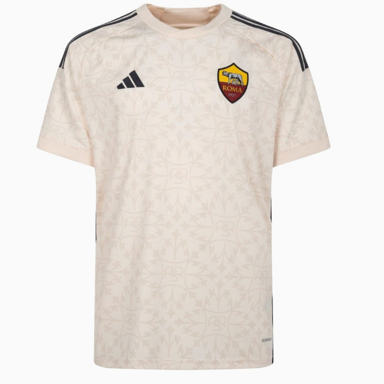 seconda maglie calcio as roma 2023 2024 bianco