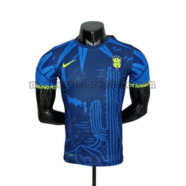 classic maglie calcio brasile 2022 player blu