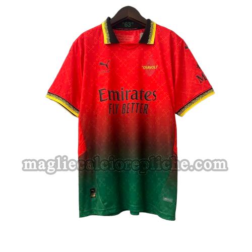 co branded edition maglie calcio hombre ac milan 2025 2026 rosso verde