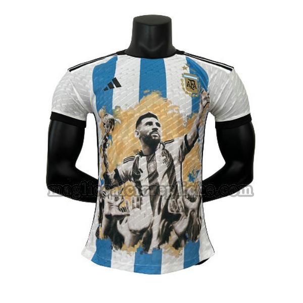 commemorative edition maglie calcio argentina 2023 player blu bianco