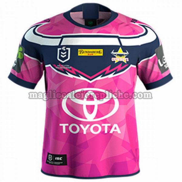 commemorative maglie calcio north queensland cowboys 2019 rosa