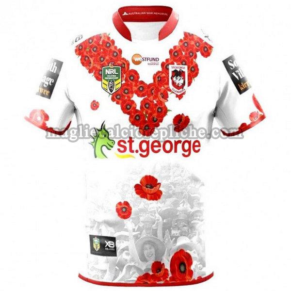 commemorative maglie calcio st george illawarra dragons 2018 bianco