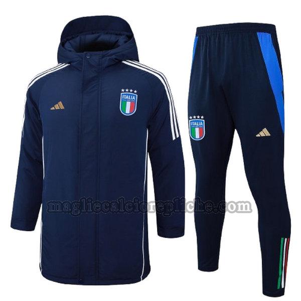 cotton padded clothes calcio italia 2024 2025 completo blu
