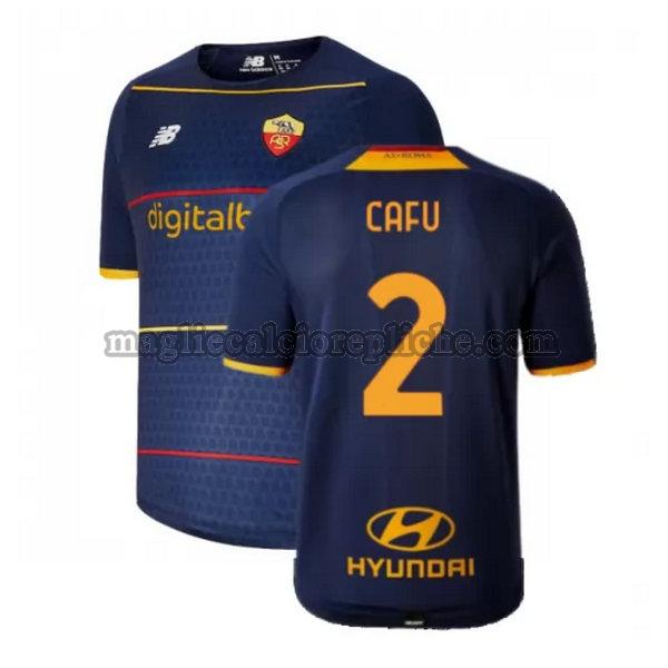 fourth maglie calcio as roma 2021 2022 cafu 2 giallo