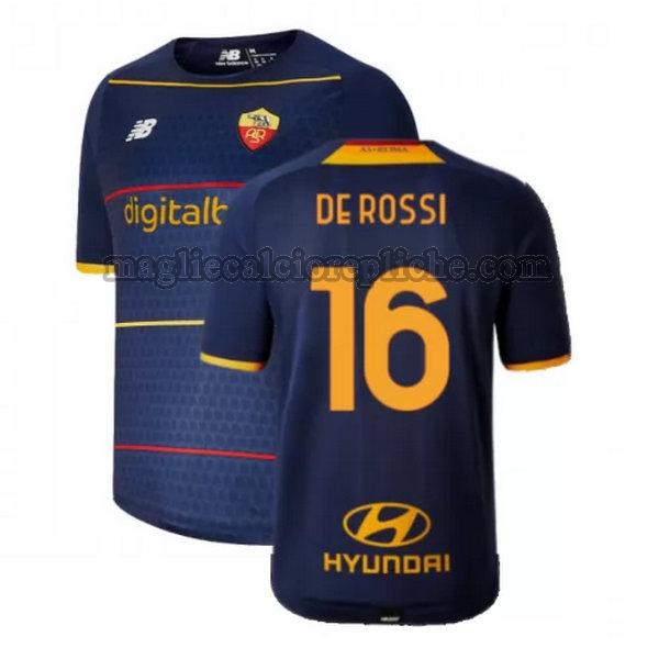 fourth maglie calcio as roma 2021 2022 de rossi 16 giallo