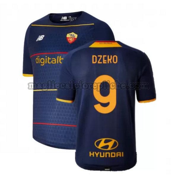 fourth maglie calcio as roma 2021 2022 dzeko 9 giallo