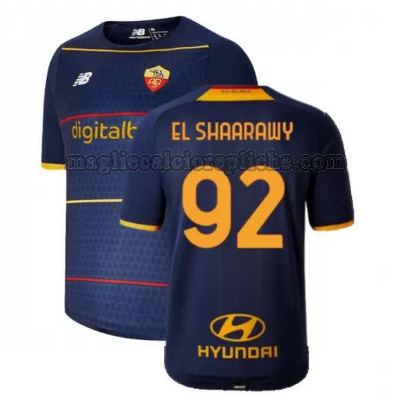 fourth maglie calcio as roma 2021 2022 el shaarawy 92 giallo