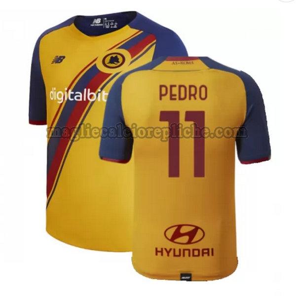 fourth maglie calcio as roma 2021 2022 pedro 11 giallo