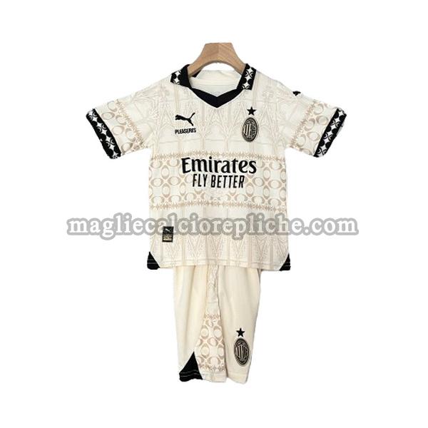 fourth maglie calcio bambino ac milan 2024 2025 bianco