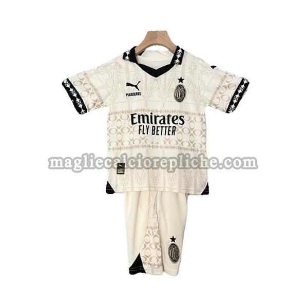 fourth maglie calcio bambino ac milan 2024 2025 bianco