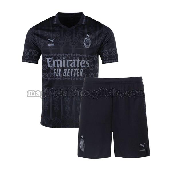 fourth maglie calcio bambino ac milan 2024 2025 nero