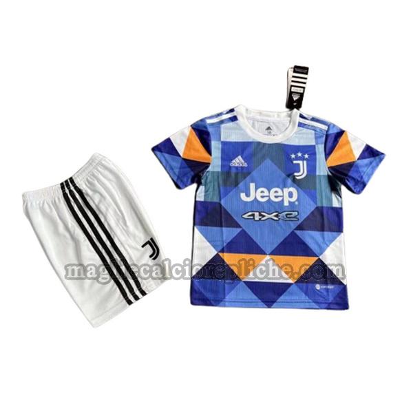 fourth maglie calcio bambino juventus 2021 2022 blu