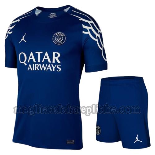 fourth maglie calcio bambino psg 2024 2025 blu