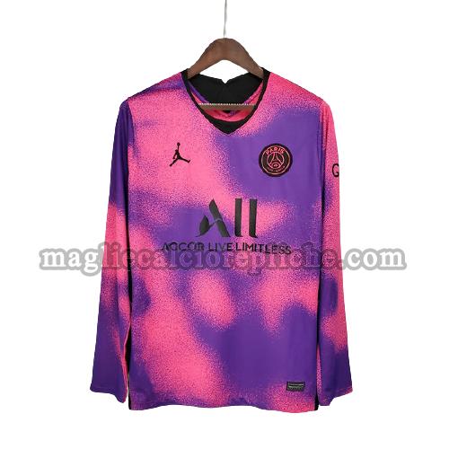 fourth maglie calcio psg 2021 manica lunga porpora