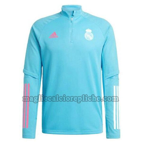 giacca calcio real madrid 20-21 bright cyan