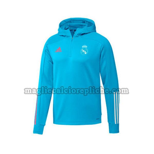 giacca calcio real madrid 2020-21 light blue