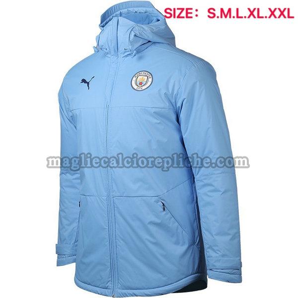 giacca cotone calcio manchester city 2020 2021 blu