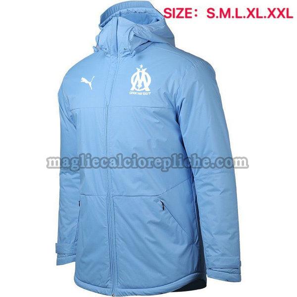 giacca cotone calcio olympique marsiglia 2020 2021 blu