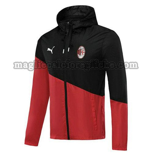 giacche a vento calcio ac milan 2019-2020 nero rosso