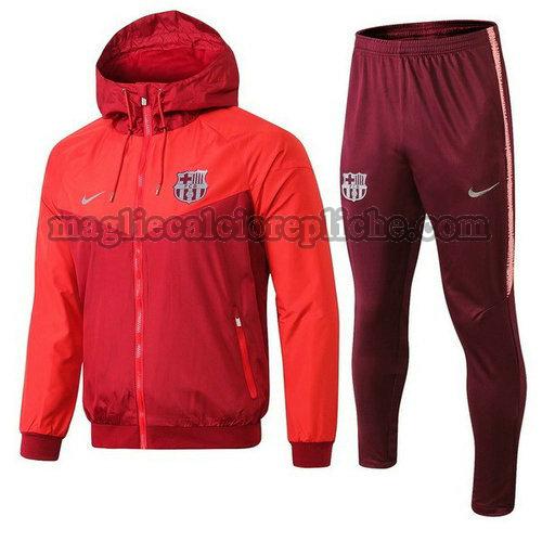 giacche a vento calcio barcellona 2018-2019 completo rosso