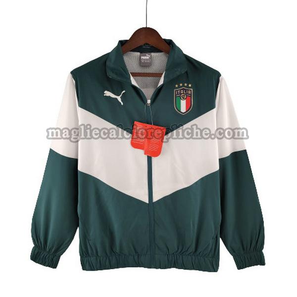 giacche a vento calcio italia 2022 2023 verde bianco