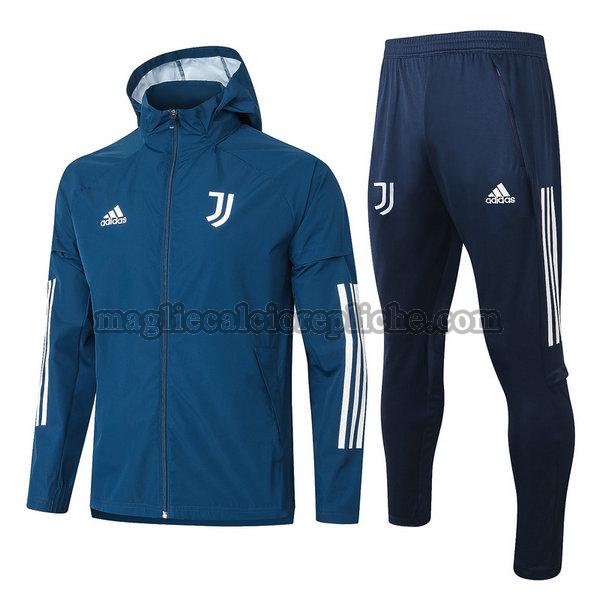 giacche a vento calcio juventus 2021 completo blu