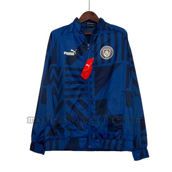 giacche a vento calcio manchester city 2023 blu