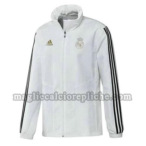 giacche a vento calcio real madrid 2019-2020 bianco nero