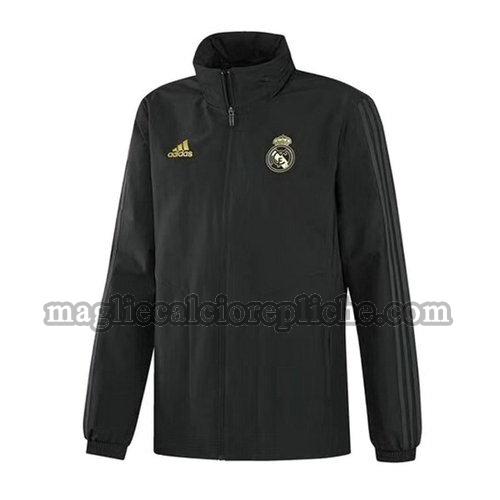 giacche a vento calcio real madrid 2019-2020 nero giallo