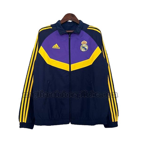 giacche a vento calcio real madrid 2024 blu purple