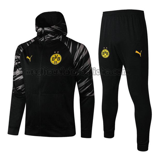 giacche calcio borussia dortmund 2021 2022 completo nero