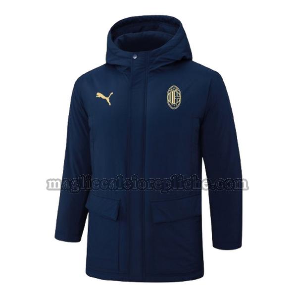 gold label cappotto di cotone calcio ac milan 2024 2025 blu
