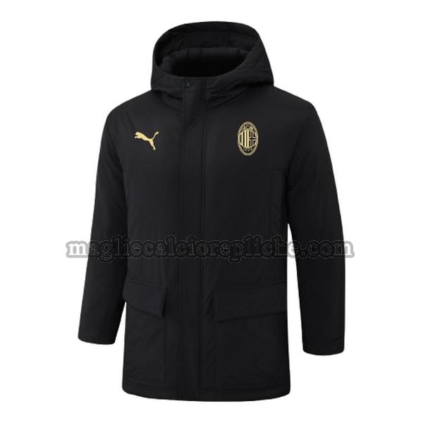 gold label cappotto di cotone calcio ac milan 2024 2025 nero