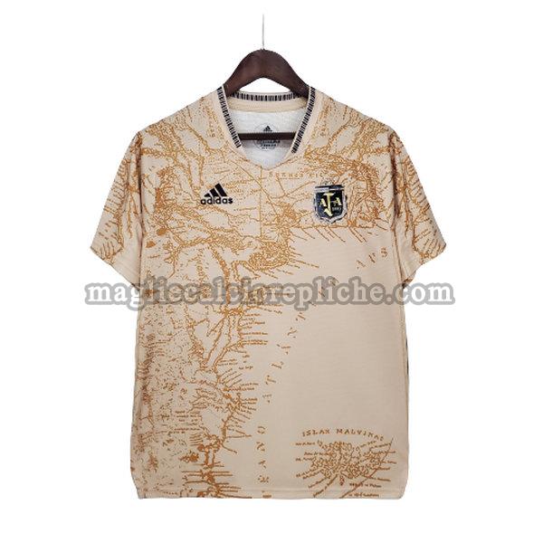 golden x memorial maglie calcio argentina 2021 thailandia giallo