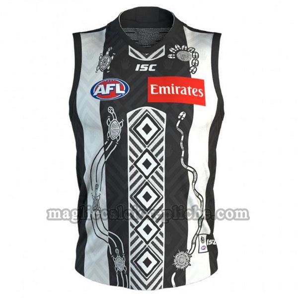indigenous guernsey maglie calcio collingwood magpies 2020 nero