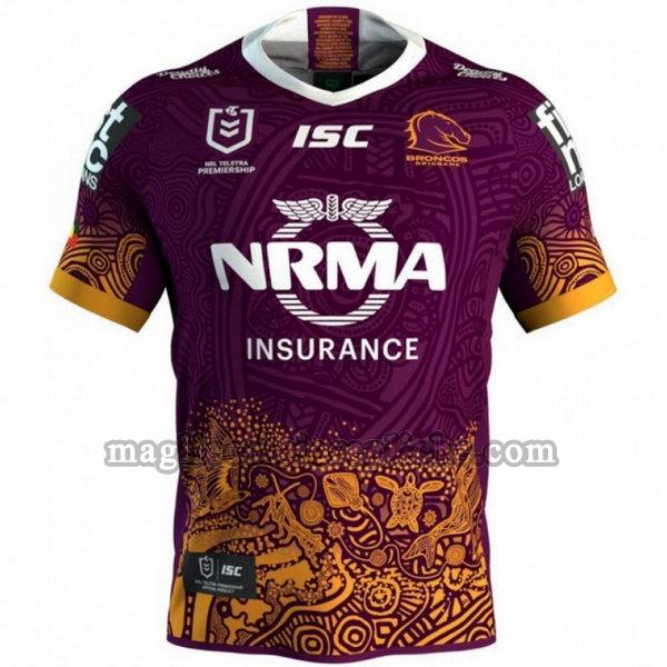 indigenous maglie calcio brisbane broncos 2019 porpora