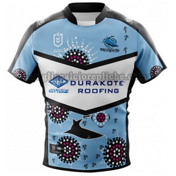 indigenous maglie calcio cronulla sutherland sharks 2019 blu