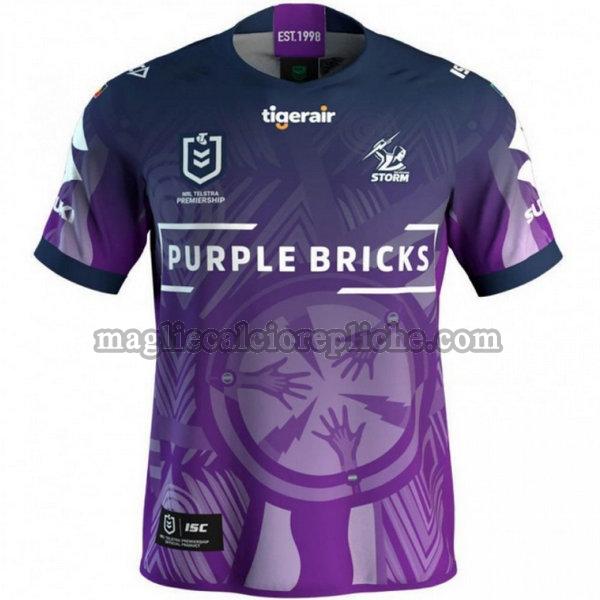 indigenous maglie calcio melbourne storm 2019 porpora