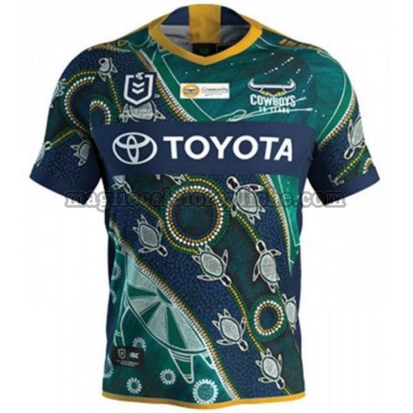 indigenous maglie calcio north queensland cowboys 2020 verde