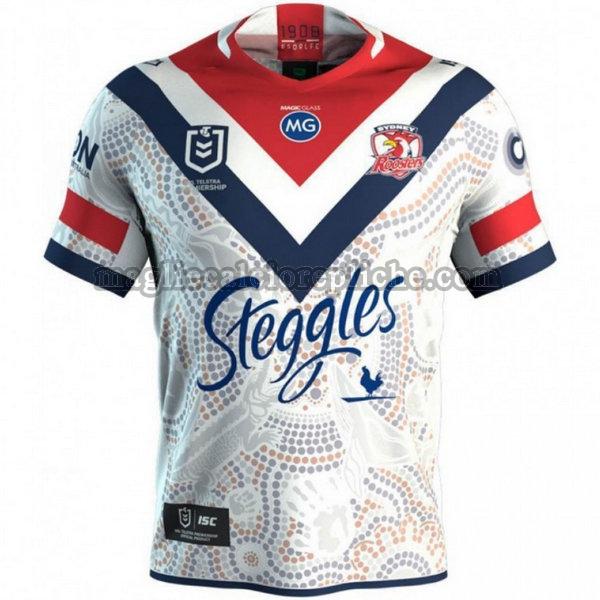indigenous maglie calcio sydney roosters 2019 bianco