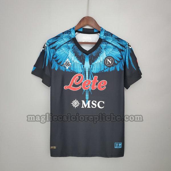 kappa × marcelo maglie calcio napoli 2021 2022 blu nero