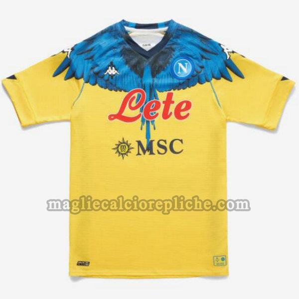 kappa × marcelo maglie calcio napoli 2021 2022 giallo