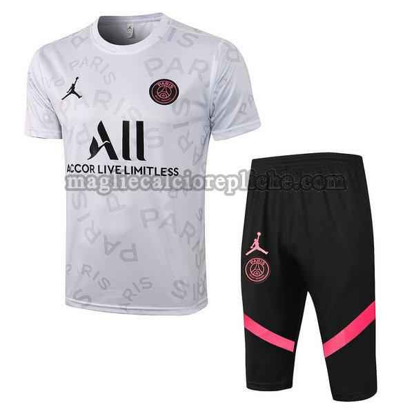 maglia+pantaloncini calcio psg 2021 2022 completo bianco