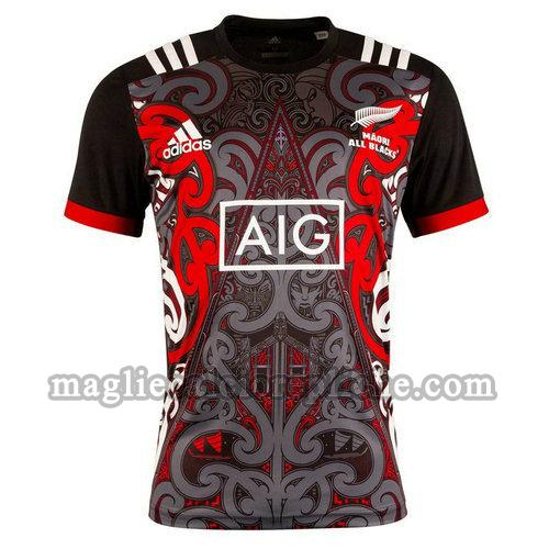 maglie formazione rugby calcio all blacks 18-19 nero