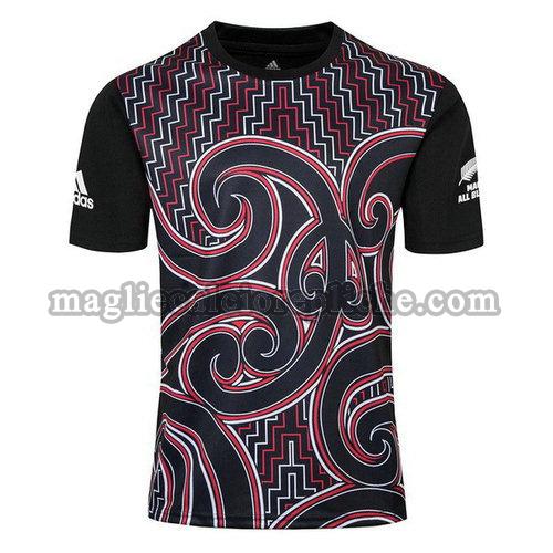 maglie formazione rugby calcio all blacks 2018 nero rosso