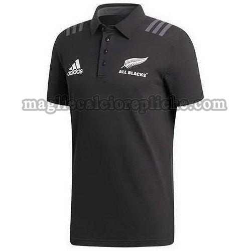 maglie rugby calcio all blacks polo 2018 nero