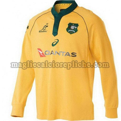 maglie rugby calcio australia 2018 manica lunga giallo