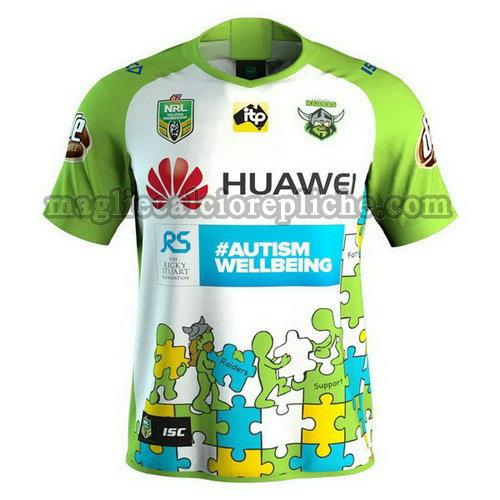 maglie rugby calcio canberra raiders 18-19 bianco