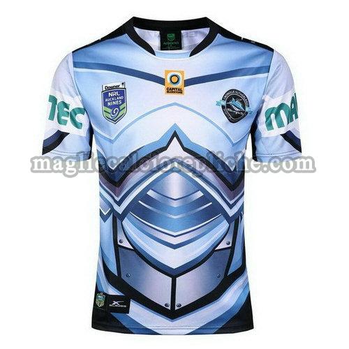 maglie rugby calcio cronulla sharks 2017-2018 blu